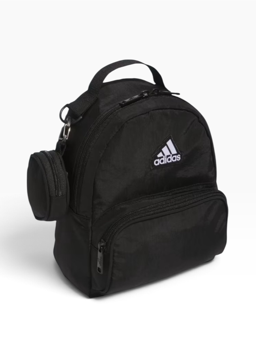 Adidas Black Must Have Mini Backpack Convenient Detachable Pouch Keychain